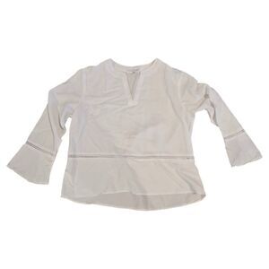 Fourteenth Place White V-Neck Bell Sleeve Top Women’s XL Boho